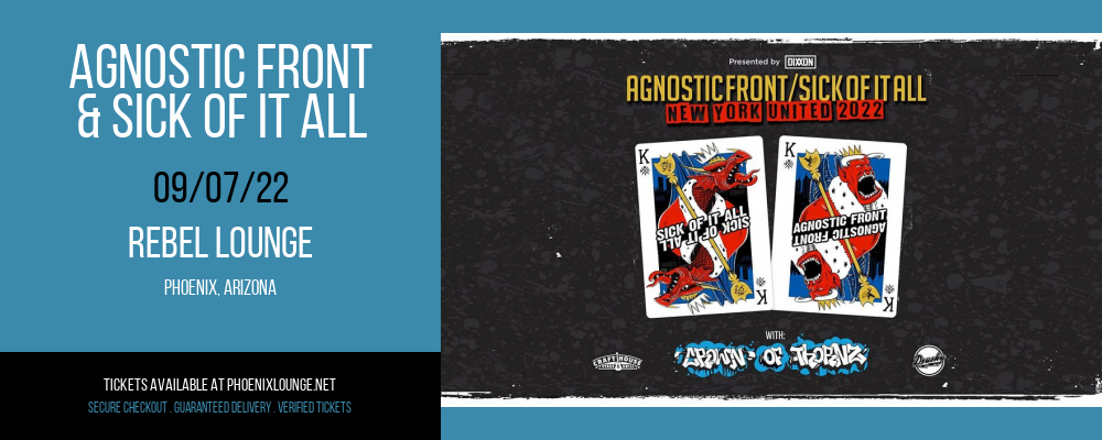 Agnostic Front & Sick of It All at Rebel Lounge